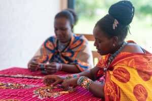 Kurio Shop at Olorien Mara Camp in Masai Mara, Kenya, with Maasai souvenirs and crafts.